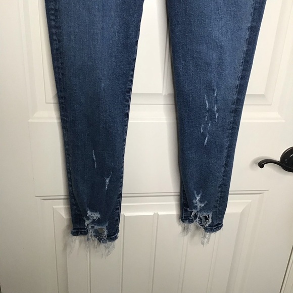 AGOLDE Sophie Distressed High Rise Crop Skinny Jeans Size 31. - Picture 7 of 11